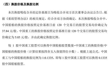 中国船舶、中国重工复牌，换股方案正式公布